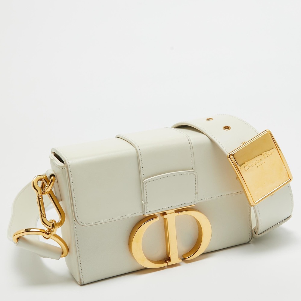 DIOR Off White Leather 30 Montaigne Box Bag - Picture 3 of 8